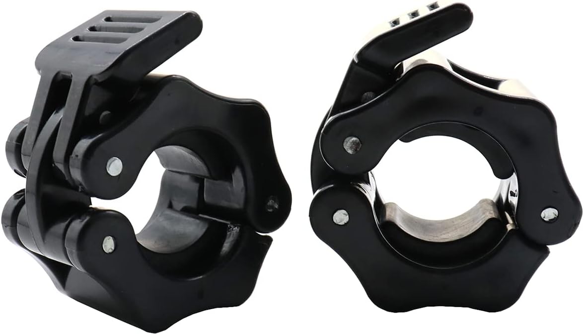 Tioamy Barbell Clamps Dumbbell Spinlock Collars Clips for Standard Weight Lifting